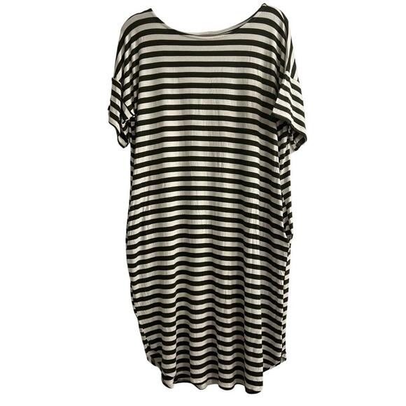 Red Lolly Green and Cream Striped Maxi Dress- Size Large - Picture 1 of 7